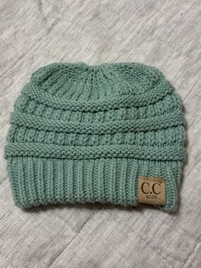 C.C. Kids Mint Green Knit Beanie